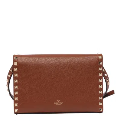 Valentino Small Shoulder Bag Rockstud Vit.st.alce Unlined/plat.studs