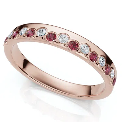 Pompeii3 1/5ct Diamond & Ruby Rhythm Anniversary Band 14k Gold Or Platinum Lab Grown