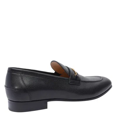 Valentino Garavani Men Vlogo Signautre Leather Loafers In Black