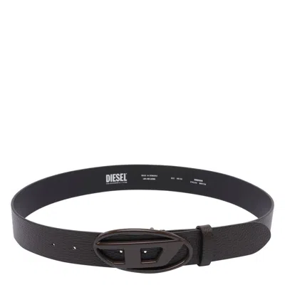 Diesel Oval D-buckle Leather Belt