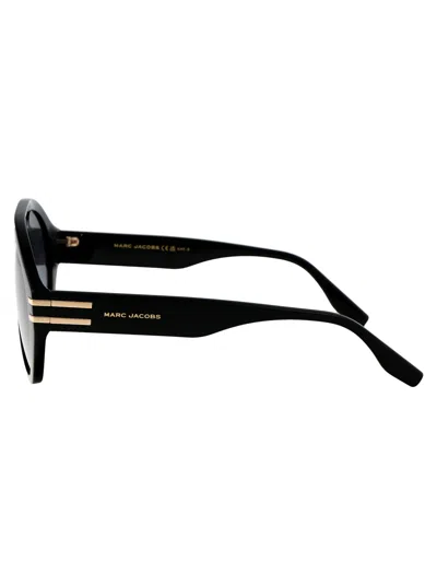 Marc Jacobs Black Acetate Sunglasses In Black