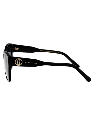 Marc Jacobs Black Injectate Sunglasses In Black