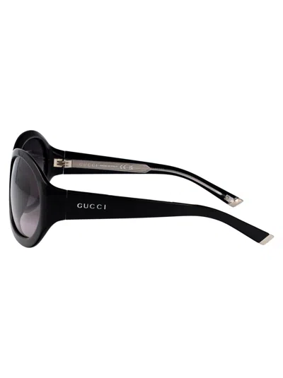 Gucci Black-black-grey Recycled Acetate Sunglasses