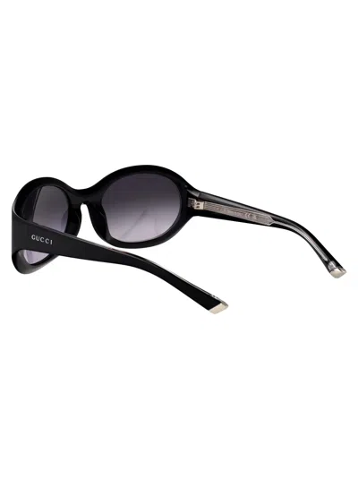 Gucci Black-black-grey Recycled Acetate Sunglasses