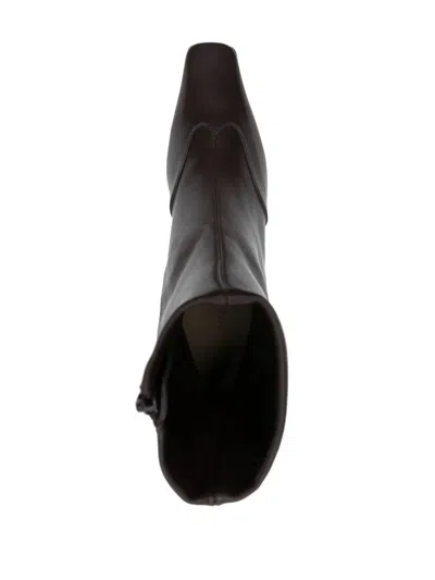 Khaite Nevada Ankle Stretch 85 Boot In Brown