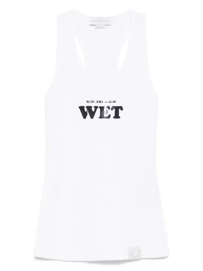 Stella Mccartney Wet Tank Top Slippery When Graphic Print