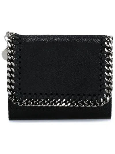Stella Mccartney Women Black Shaggy Deer Small Falabella Wallet