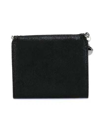 Stella Mccartney Women Black Shaggy Deer Small Falabella Wallet