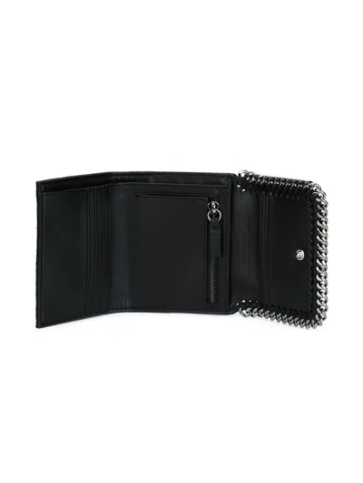 Stella Mccartney Women Black Shaggy Deer Small Falabella Wallet
