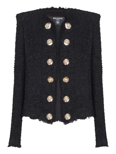 Balmain Edge-to-edge Silky Tweed Jacket