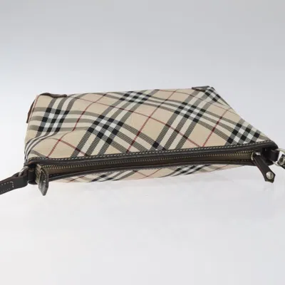 Pre-owned Burberry Blue Label Beige Canvas Clutch Bag ()