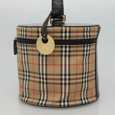 Pre-owned Burberry Haymarket Beige Canvas Clutch Bag ()