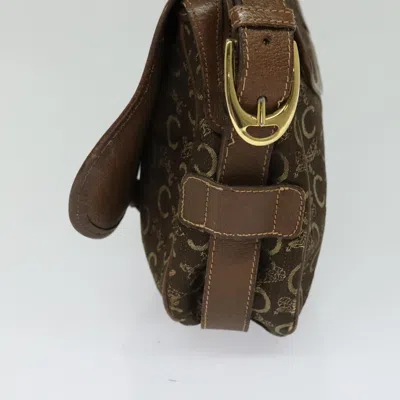 Pre-owned Celine Céline Macadam Brown Canvas Shoulder Bag ()