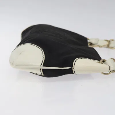 Pre-owned Chanel Coco Mark Black Canvas Shoulder Bag ()