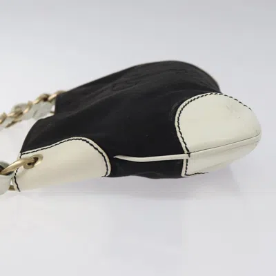 Pre-owned Chanel Coco Mark Black Canvas Shoulder Bag ()