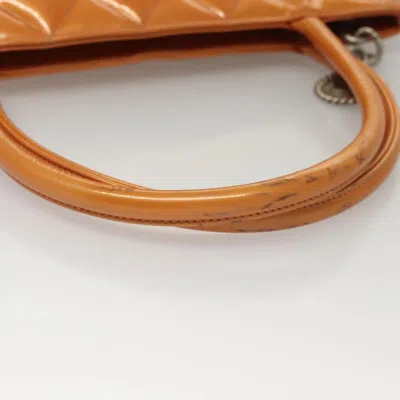 Pre-owned Chanel Medaillon Beige Patent Leather Tote Bag ()