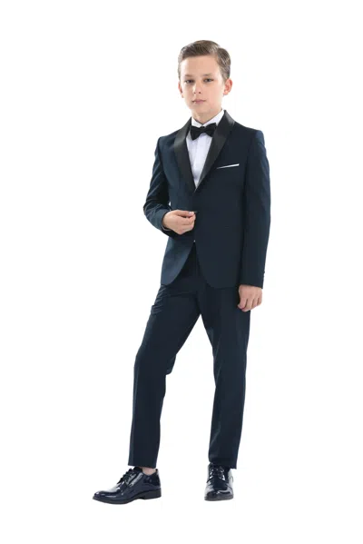 Moustache Navy Shawl Lapel Suit By Childsplay Clothing