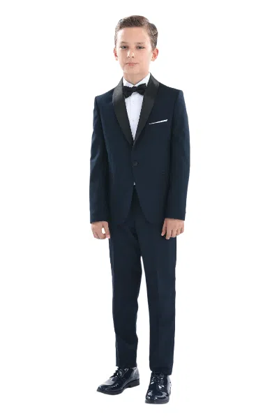 Moustache Navy Shawl Lapel Suit By Childsplay Clothing
