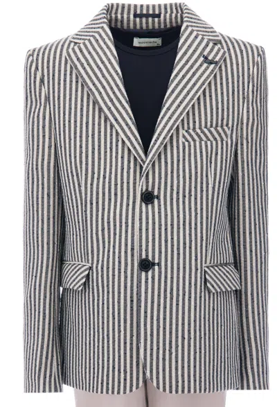 Moustache Beige Olivero Striped Casual Dress Outfit By Childsplay Clothing