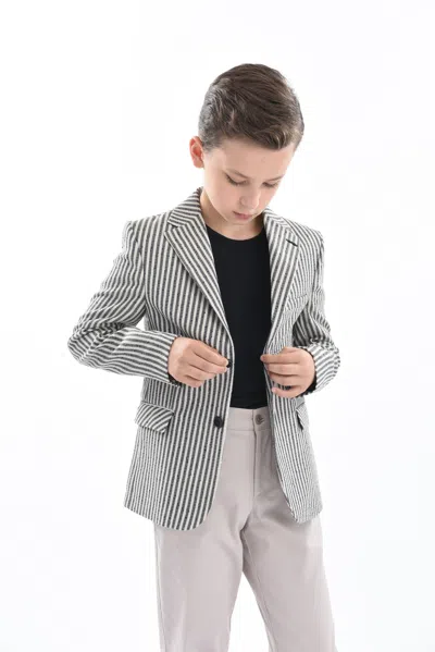 Moustache Beige Olivero Striped Casual Dress Outfit By Childsplay Clothing
