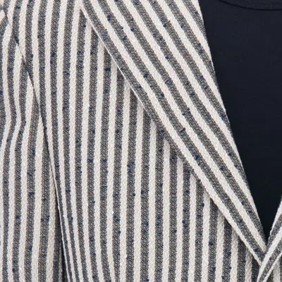 Moustache Beige Olivero Striped Casual Dress Outfit By Childsplay Clothing