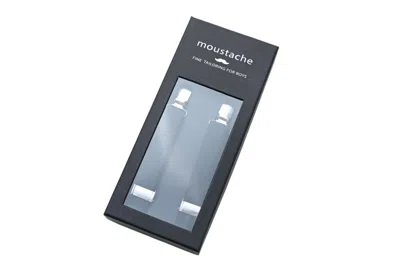 Moustache Black Lined Suspenders Set By Childsplay Clothing In Black