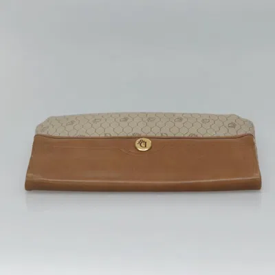 Pre-owned Dior Honeycomb Beige Canvas Clutch Bag ()