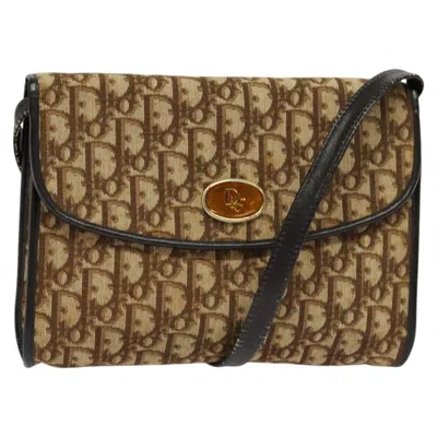 Pre-owned Dior Trotter Brown Canvas Shoulder Bag ()