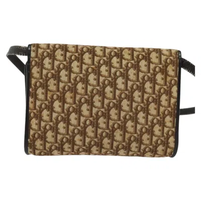 Pre-owned Dior Trotter Brown Canvas Shoulder Bag ()