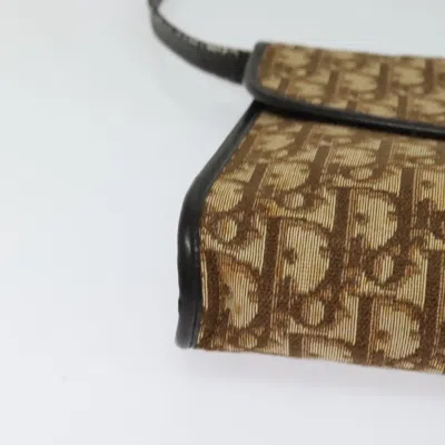 Pre-owned Dior Trotter Brown Canvas Shoulder Bag ()