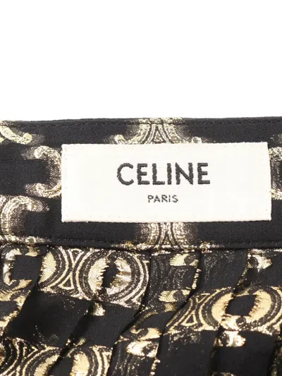 Pre-owned Celine 2010s Triomphe-pattern Midi Skirt
