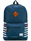 HERSCHEL SUPPLY CO. striped detailing backpack,POLYESTER100%