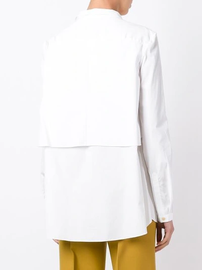 Shop Maison Rabih Kayrouz Layered Detailing Shirt - White