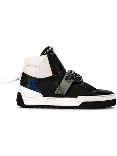 Shop Fendi 'karlito' Hi-top Sneakers