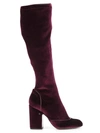 LAURENCE DACADE PULL-ON KNEE LENGTH BOOTS,MAGNOLIASTRETCHVELVET11710958