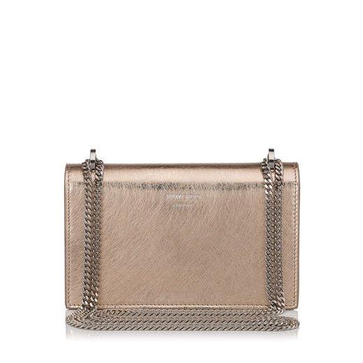 Jimmy Choo Finley Vintage Rose Etched Metallic Spazzolato Cross Body ...