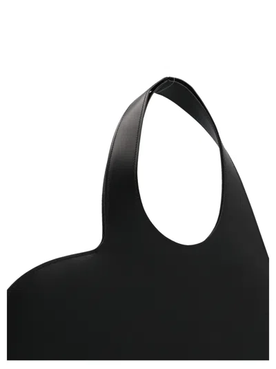 Shop Coperni Heart Swipe Hand Bags Black