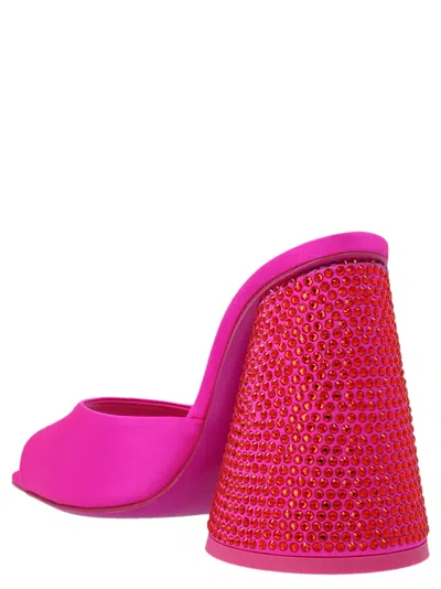 Attico Luz 105mm Rhinestone-embellished Leather Sandals