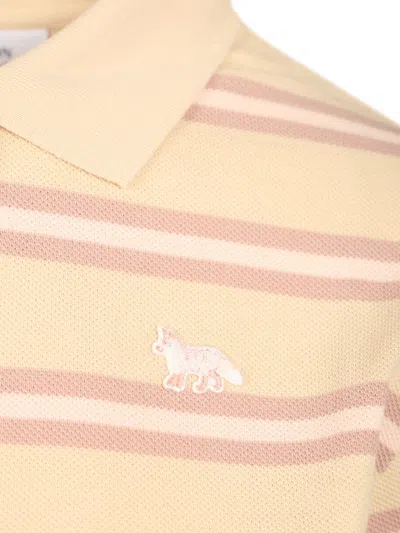 Maison Kitsuné Polo With Multi Stripes Motif Polo Shirt Multicolor