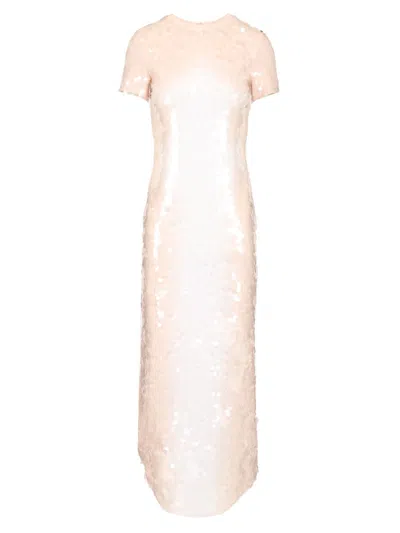Sportmax Long Dress With Sequins Dresses Rose