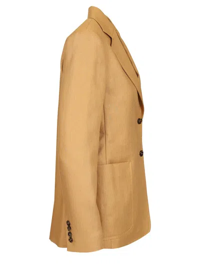 Max Mara Linen Blazer Jackets Beige