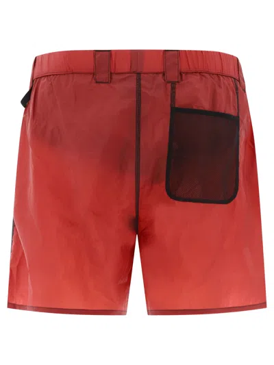 Rayon Vert Logo-printed Swim Shorts In Red
