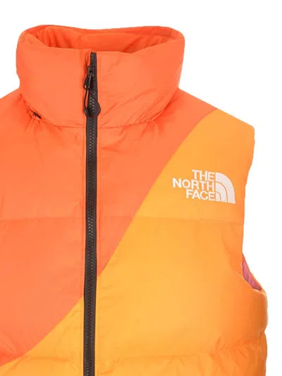 The North Face Color-block Down Vest With Removable Hood