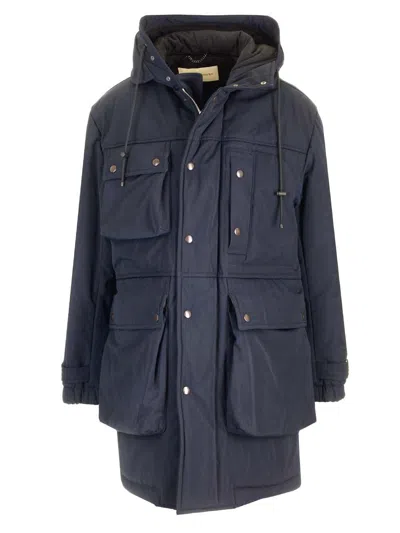 Dries Van Noten Long-sleeved Parka Coat In Blue