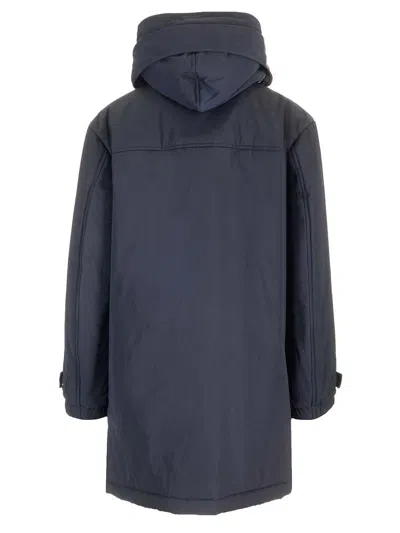 Dries Van Noten Long-sleeved Parka Coat In Blue