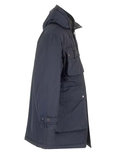 Dries Van Noten Long-sleeved Parka Coat In Blue