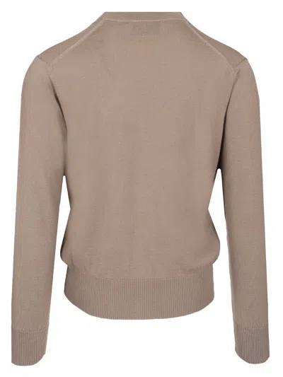 Shop Ami Alexandre Mattiussi Ami De Coeur Knitwear Grey