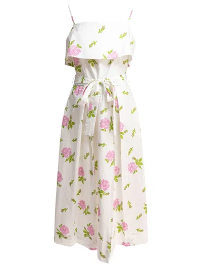 Tallulah Sleeveless Midi Dress In White
