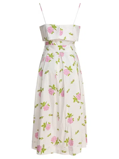 Tallulah Sleeveless Midi Dress In White