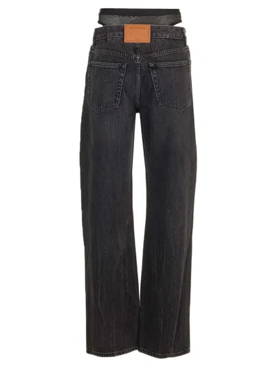 Shop Alexander Wang Straight Leg Jeans Grey